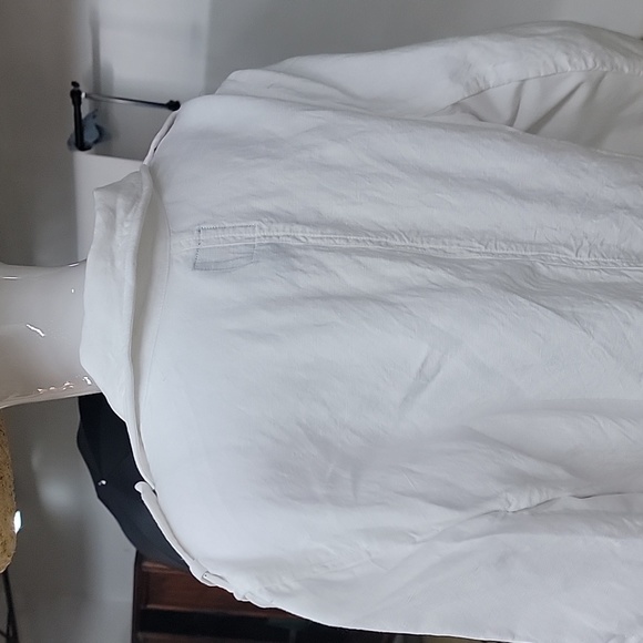 Nic + Zoe Fall Linen Rayon Bomber Motorcycle White Jacket Outerwear Size XL - Picture 6 of 12